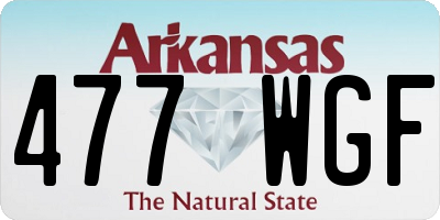 AR license plate 477WGF