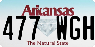 AR license plate 477WGH