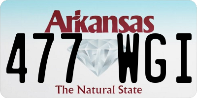 AR license plate 477WGI