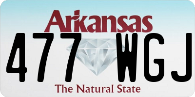 AR license plate 477WGJ