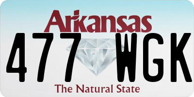 AR license plate 477WGK