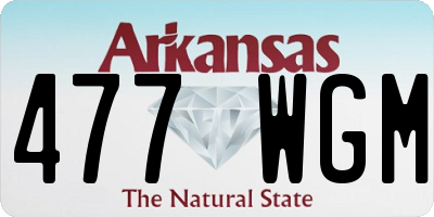 AR license plate 477WGM