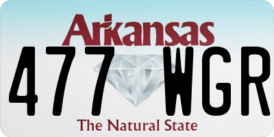 AR license plate 477WGR