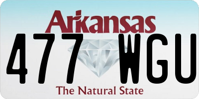 AR license plate 477WGU