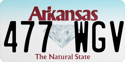 AR license plate 477WGV