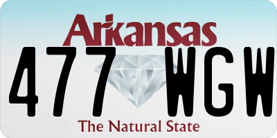 AR license plate 477WGW