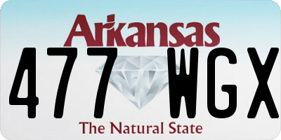 AR license plate 477WGX