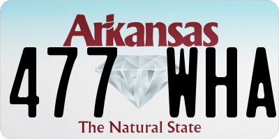 AR license plate 477WHA