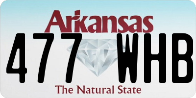 AR license plate 477WHB