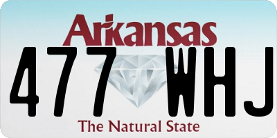 AR license plate 477WHJ