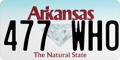 AR license plate 477WHO