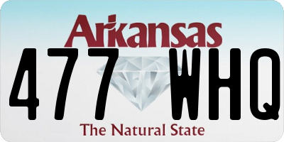 AR license plate 477WHQ
