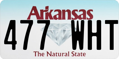 AR license plate 477WHT