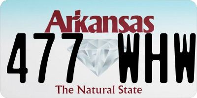 AR license plate 477WHW