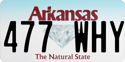 AR license plate 477WHY