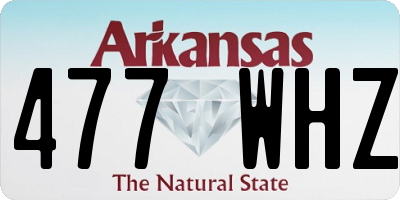 AR license plate 477WHZ