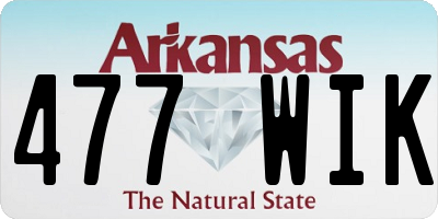 AR license plate 477WIK