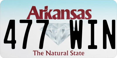 AR license plate 477WIN