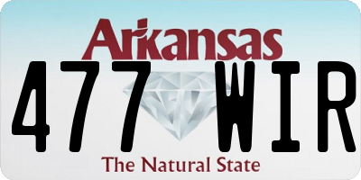 AR license plate 477WIR