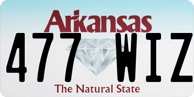 AR license plate 477WIZ
