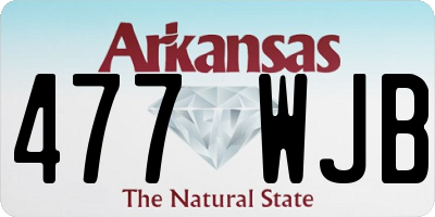 AR license plate 477WJB