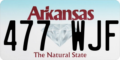 AR license plate 477WJF