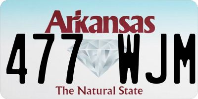 AR license plate 477WJM