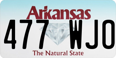 AR license plate 477WJO