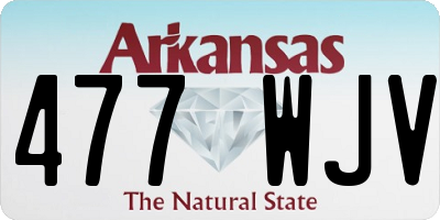 AR license plate 477WJV