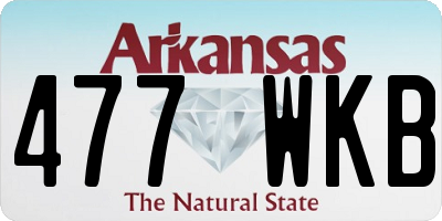 AR license plate 477WKB