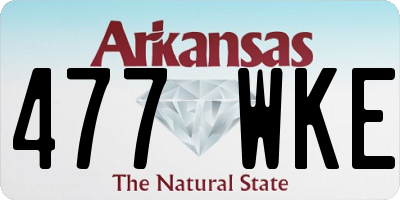 AR license plate 477WKE