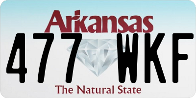 AR license plate 477WKF