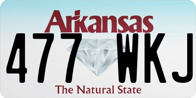 AR license plate 477WKJ