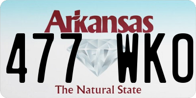 AR license plate 477WKO
