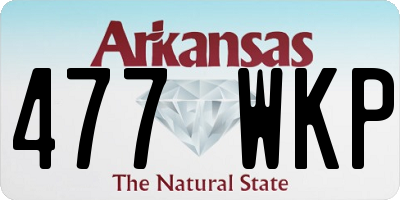 AR license plate 477WKP