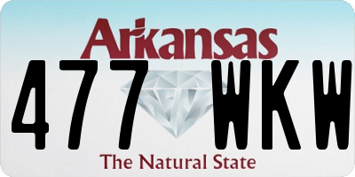 AR license plate 477WKW
