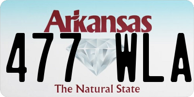 AR license plate 477WLA