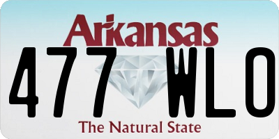 AR license plate 477WLO