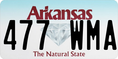 AR license plate 477WMA