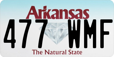 AR license plate 477WMF