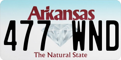 AR license plate 477WND