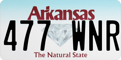 AR license plate 477WNR