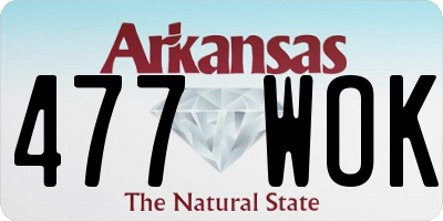 AR license plate 477WOK