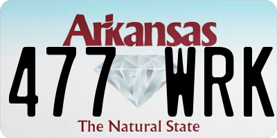 AR license plate 477WRK