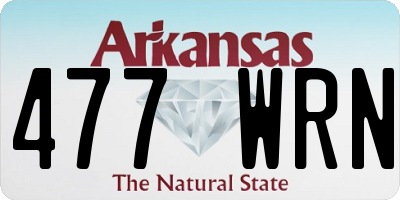 AR license plate 477WRN