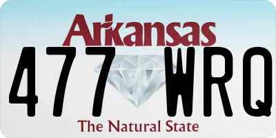 AR license plate 477WRQ