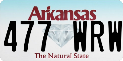 AR license plate 477WRW
