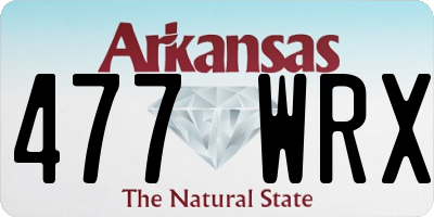 AR license plate 477WRX