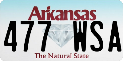 AR license plate 477WSA