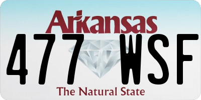 AR license plate 477WSF